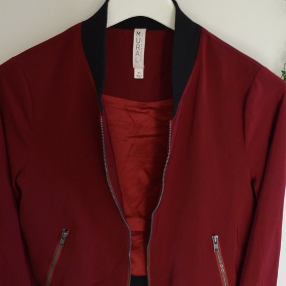 Mural Smooth Elastic Trimmed Bomber Baseball Jacket Womens Size XS - Picture 4 of 12